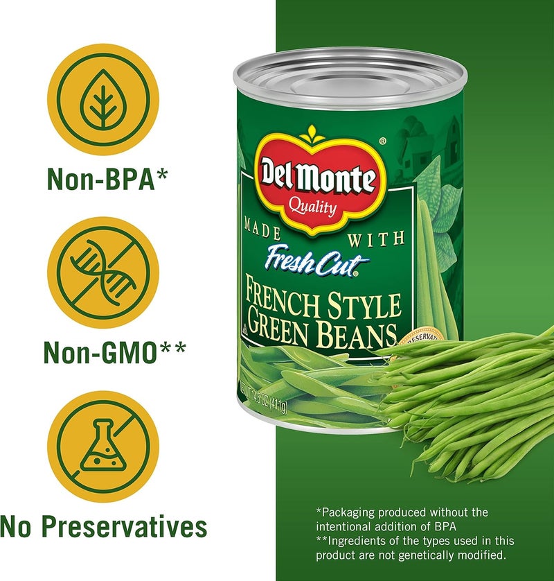 Del Monte Fresh Cut Blue Lake French Style Green Beans, 14.5 Ounce Cans - Pack of 4 - Image 3
