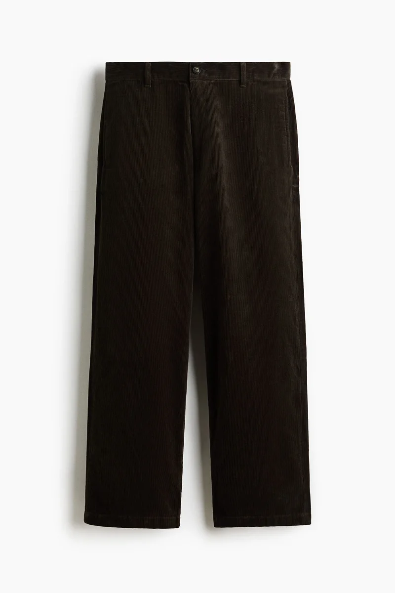 H&M  Relaxed Fit Corduroy trousers for Men | Best Price UAE