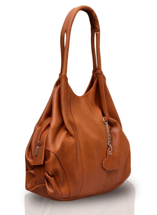 Fostelo Women's Style Diva Satchel Tote Handbag for Women | Ladies Purse | Stylish Shoulder Bag | Gift For Women | Tan - Image 1