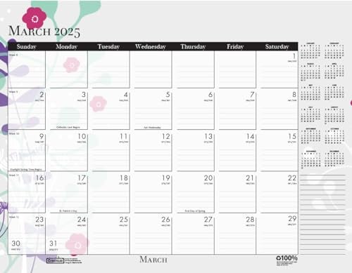 House of Doolittle 2025 Monthly Desk Pad Calendar, Wildflower, 22 x 17 Inches, January - December (HOD197-25) - Image 3