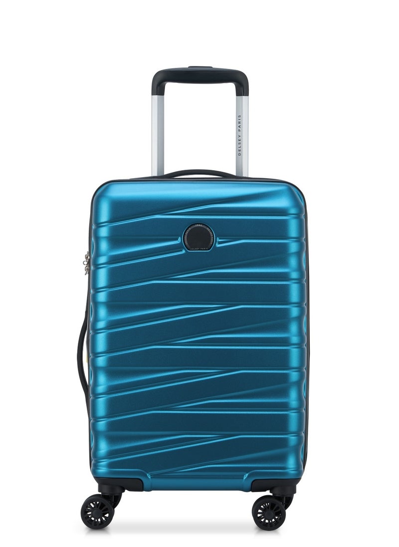 DELSEY Paris Tiphanie 55cm Hardcase 4 Double Wheel Expandable Cabin Luggage Trolley Case Steel Blue - 00389280122ME  - Image 1
