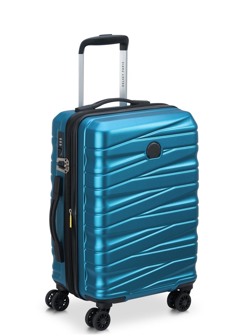 DELSEY Paris Tiphanie 55cm Hardcase 4 Double Wheel Expandable Cabin Luggage Trolley Case Steel Blue - 00389280122ME  - Image 2