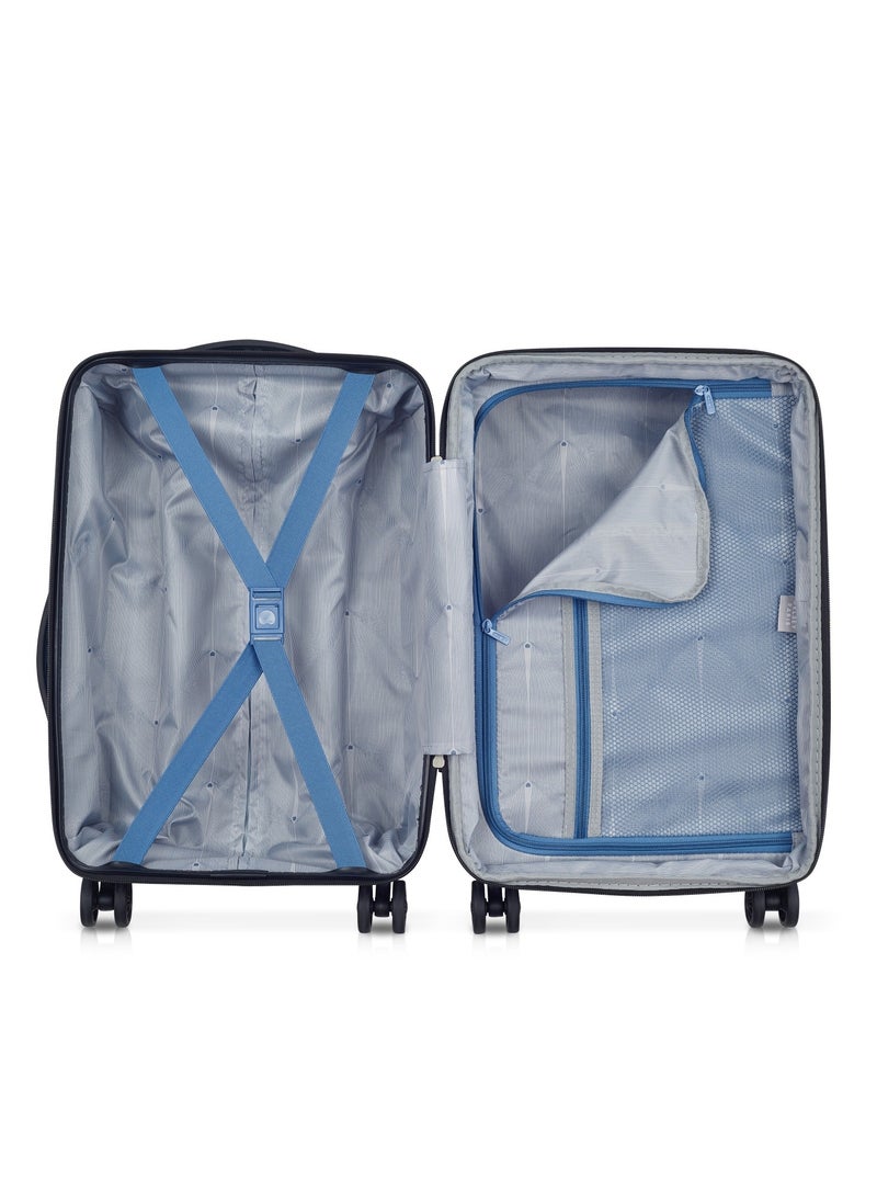 DELSEY Paris Tiphanie 55cm Hardcase 4 Double Wheel Expandable Cabin Luggage Trolley Case Steel Blue - 00389280122ME  - Image 3