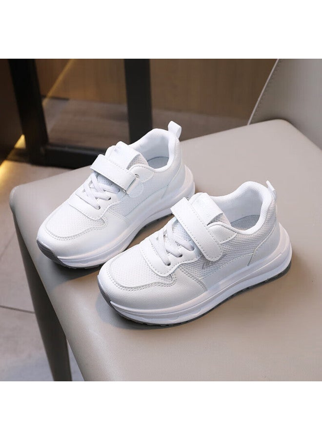 Children's White Sneakers, Running Shoes For Boys And Girls, Comfortable Casual Shoes, Wz(cl)-0563, White, Size 38 - Image 2