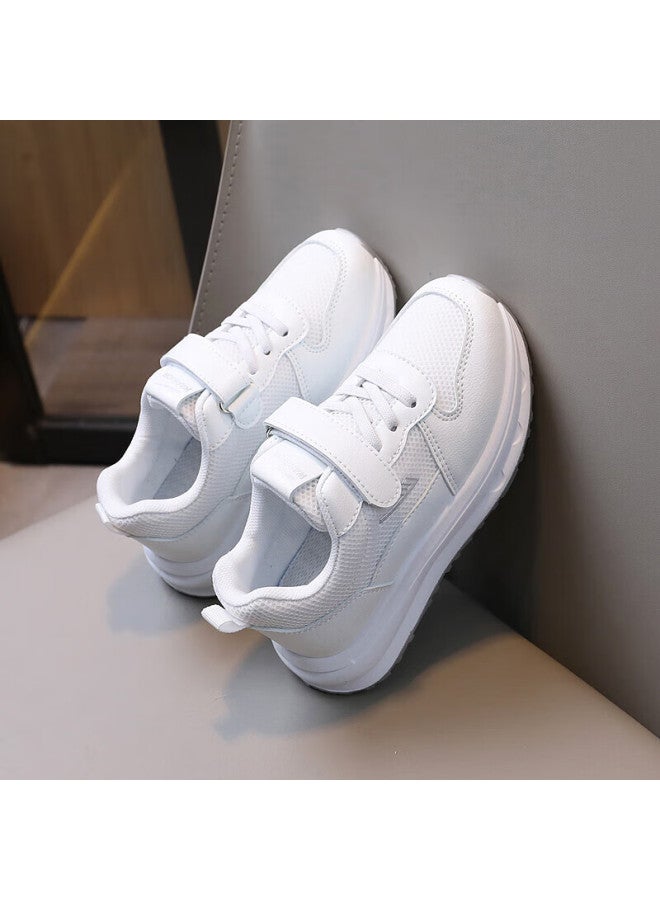 Children's White Sneakers, Running Shoes For Boys And Girls, Comfortable Casual Shoes, Wz(cl)-0563, White, Size 38 - Image 3