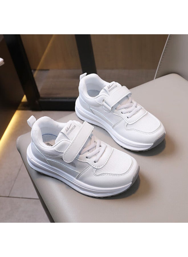 Children's White Sneakers, Running Shoes For Boys And Girls, Comfortable Casual Shoes, Wz(cl)-0563, White, Size 38 - Image 4