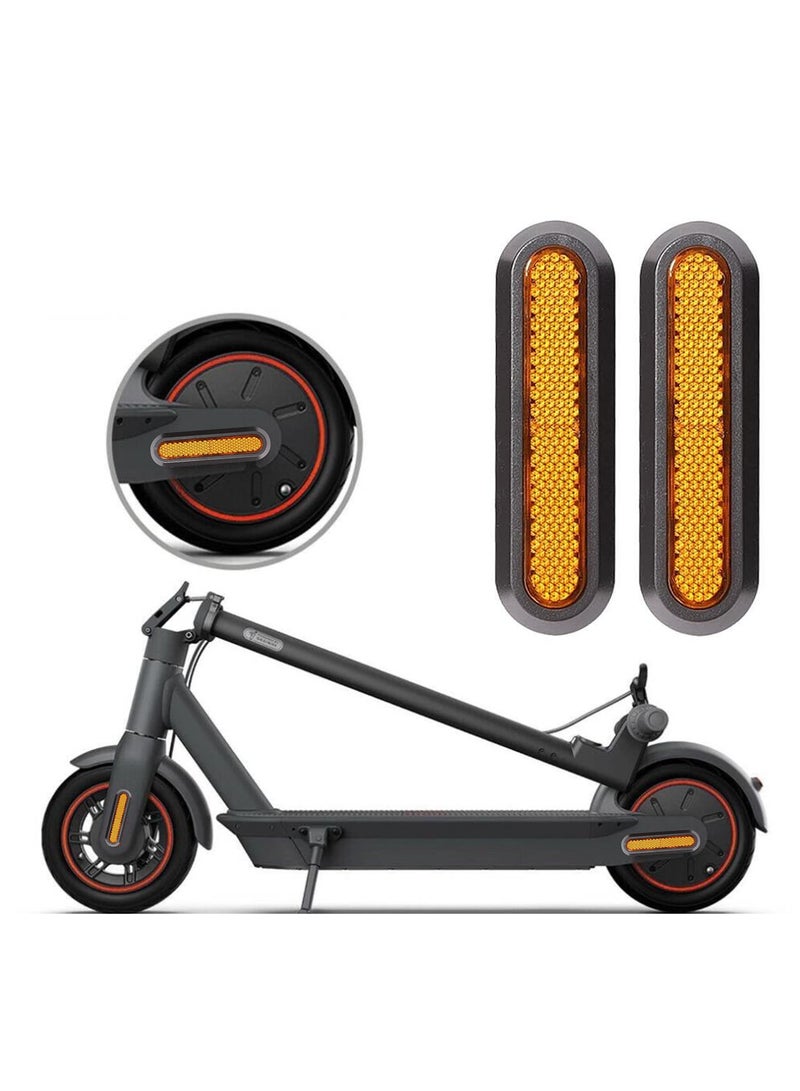 Generic Reflective Scooter Rear Side Wheel Cover Reflective Strip for Xiaomi 1S M365 Pro Pro2 Scooter, Scooter Wheel Hubs Cap with Screws Rear Wheel Protective Decorative Shell  - Image 4