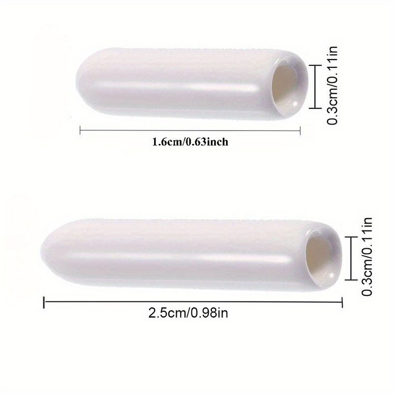 100 Flexible Round Dishwasher Prong Caps White 0.63 Inch for Shelf Organizer - Image 3