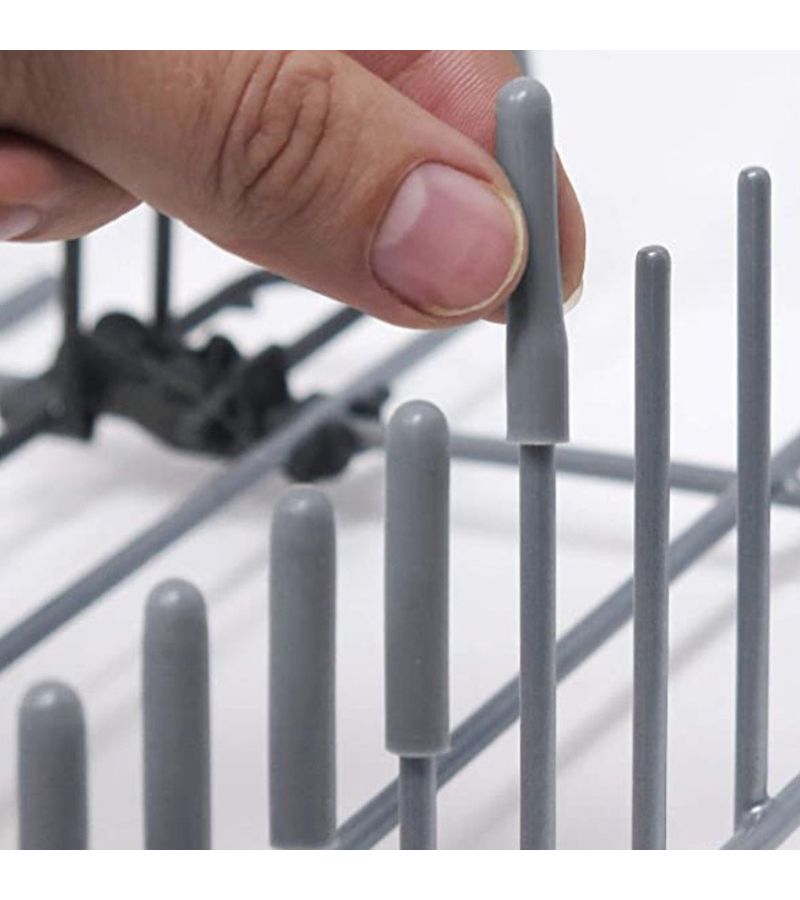 100 Flexible Round Dishwasher Prong Caps White 0.63 Inch for Shelf Organizer - Image 1