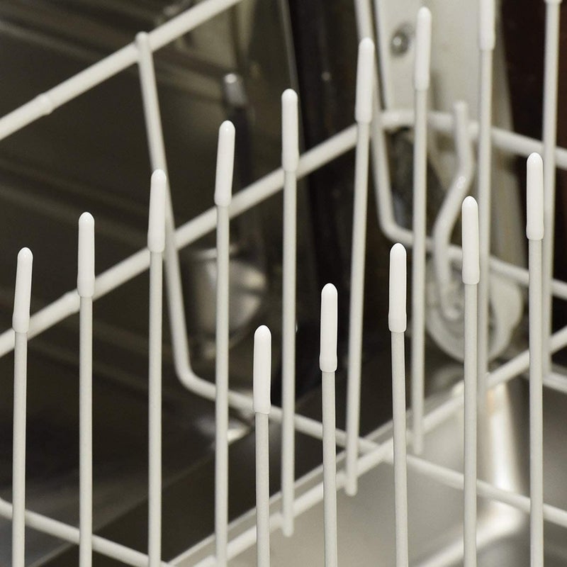 100 Flexible Round Dishwasher Prong Caps White 0.63 Inch for Shelf Organizer - Image 2