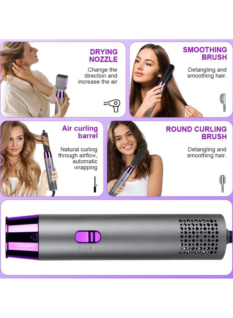 Generic Blow Dryer Brush 5 in 1, Negative Ion Hair Dryer Brush Set Upgrade Hot Air Brush Air Styler Curling Wrap Air Curler, Curling Iron Hair Styling Tools As A Gift for Straight/Curl/Drying/Smoothing  - Image 5