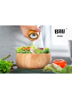 BILLI Billi WOODEN SALAD BOWL 15cm, Brown, WA-B1  - Image 2
