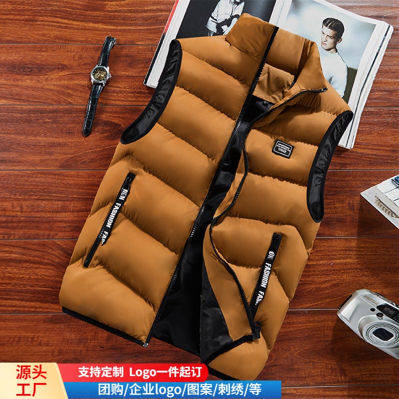 Men'S Down Cotton Vest, Slim-Fit Warm Jacket, Cotton Coat, Waistcoat Men'S Dropshipping - Image 2