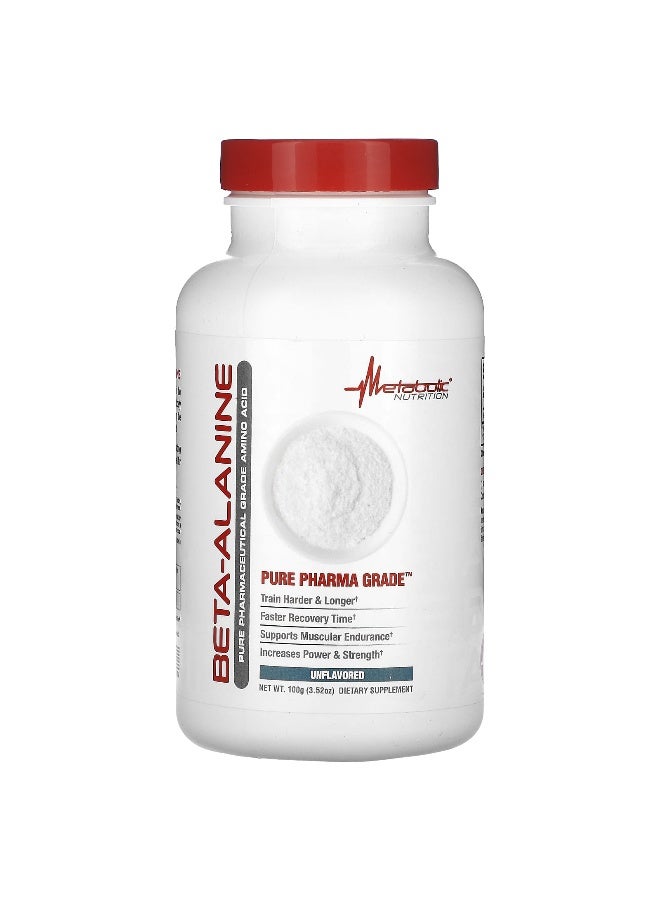 Metabolic Nutrition Metabolic Nutrition, Beta-Alanine, Unflavored , 3.52 oz (100 g)  - Image 1