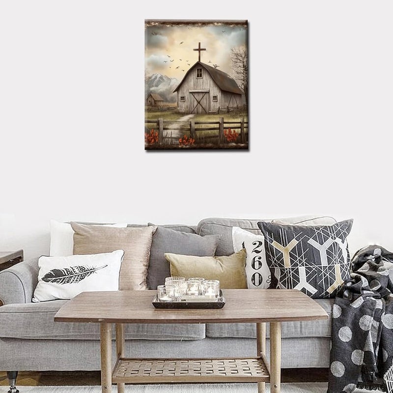 Tucocoo لوحة بومبرز المسيحية بالأرقام للبالغين للمبتدئين DIY قماش أكريليك 16x20 بوصة مع اقتباسات ملهمة لتزيين غرفة النوم - Image 4