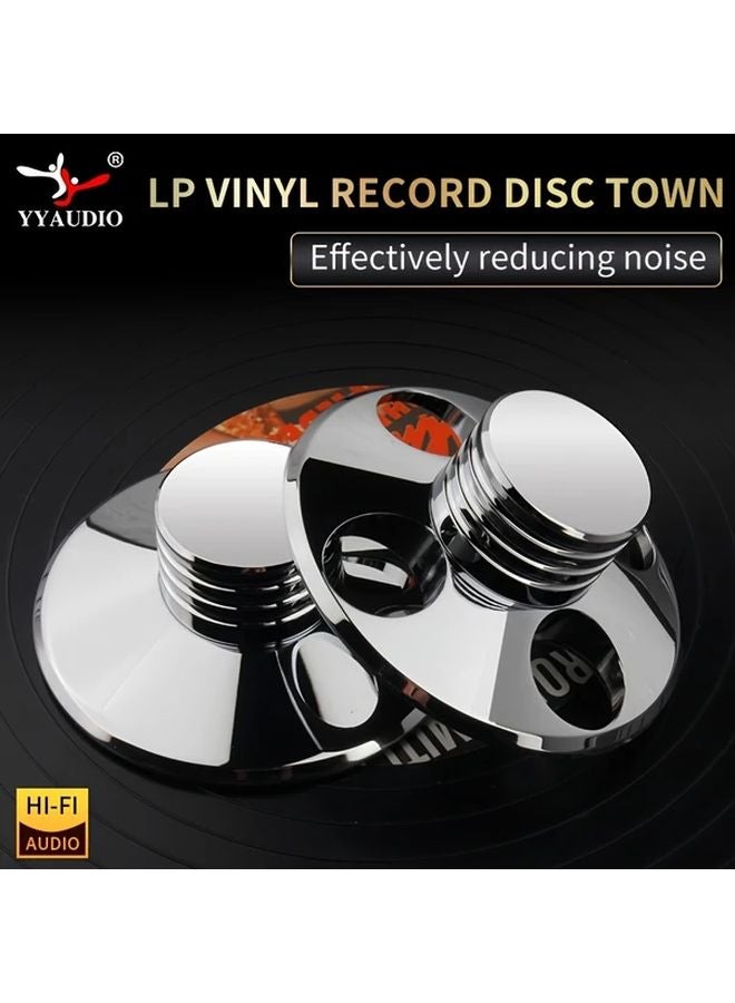 Silvery Metal Record Weight Stabilizer For Vinyl Turntable LP Player Audio Quality - Image 2