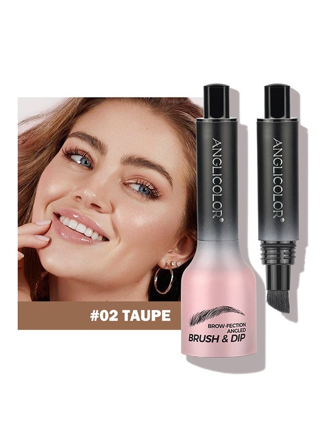 Anglicolor Upgraded Liquid Microblading Eyebrow Pen, Teardrop Angled Micro Eyebrow Brush To Microblading Eyebrow, Hair-Like Strokes, Natural Easy To Color Long Lasting Quick Drying (#02Taupe)  - Image 3