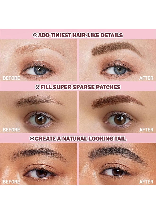 Anglicolor - Upgraded Liquid Microblading Eyebrow Pen, Teardrop Angled Micro Eyebrow Brush To Microblading Eyebrow, Hair-Like Strokes, Natural Easy To Color Long Lasting Quick Drying (#02Taupe) - Image 1