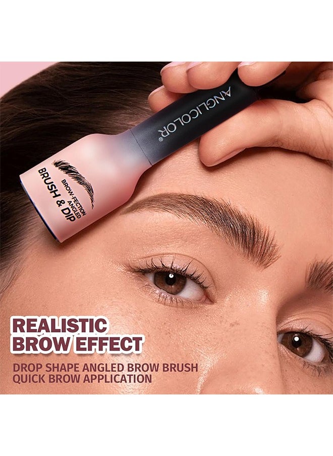 Anglicolor - Upgraded Liquid Microblading Eyebrow Pen, Teardrop Angled Micro Eyebrow Brush To Microblading Eyebrow, Hair-Like Strokes, Natural Easy To Color Long Lasting Quick Drying (#02Taupe) - Image 1