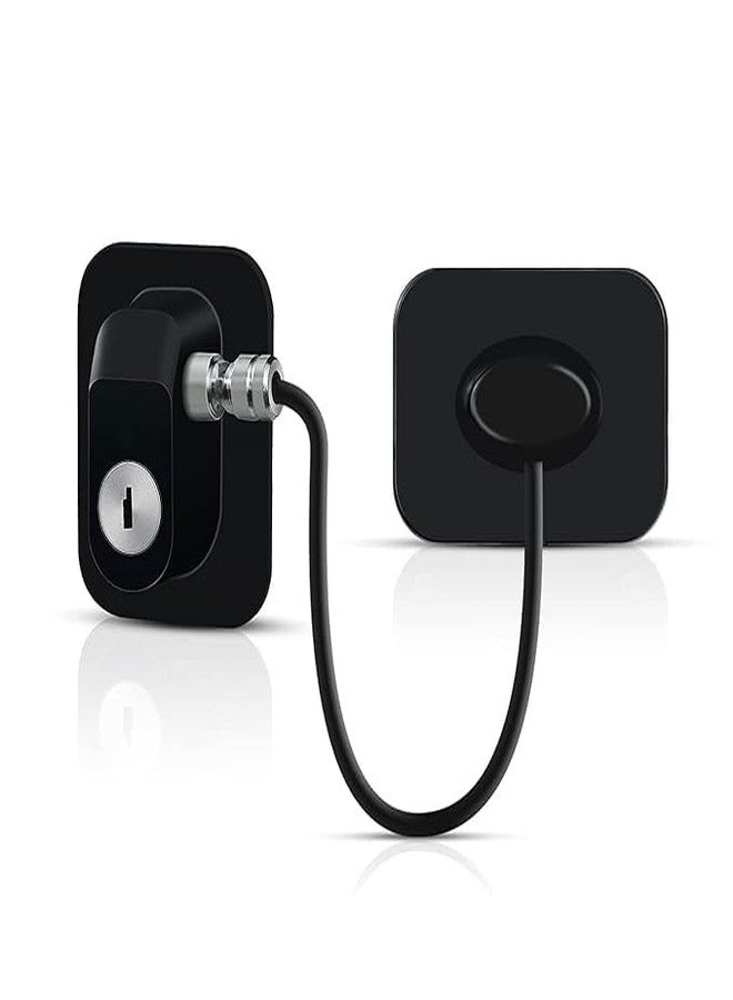 Sendria Child Safety Door Lock with Flexible Steel Cable, Strong Adhesive No Drill Baby Proof Lock for Refrigerator, Cupboard, Drawer, Wardrobe, Toilet Seat and Cabinet Protection for Kids and Pets - Image 1