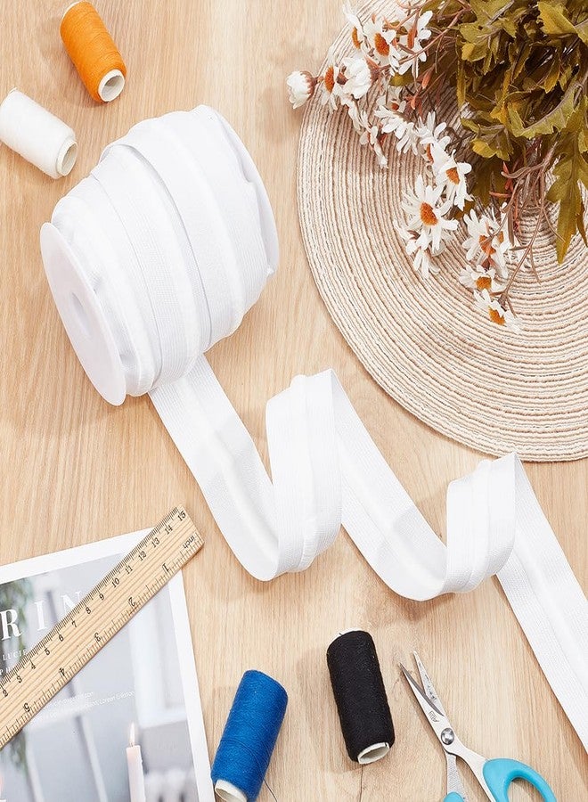 BENECREAT 10.94 Yards White Knit Elastic Band, 1.57 Inch Wide Sewing Elastic Band with Drawstring Polyester Stretch Strap for Sewing Waistband Wig and DIY Crafting - Image 5