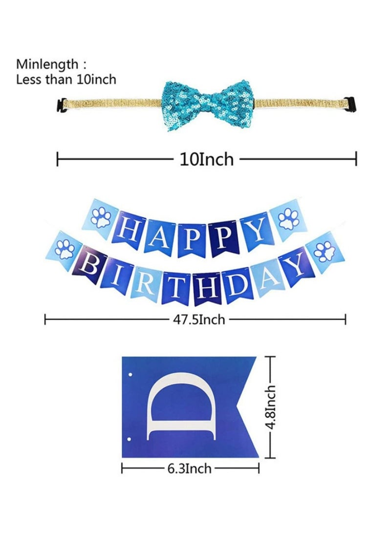 Handmade Adjustable Pet Birthday Party Decor Cat Dog Scarf Hat Collar Banner Accessories - Image 3