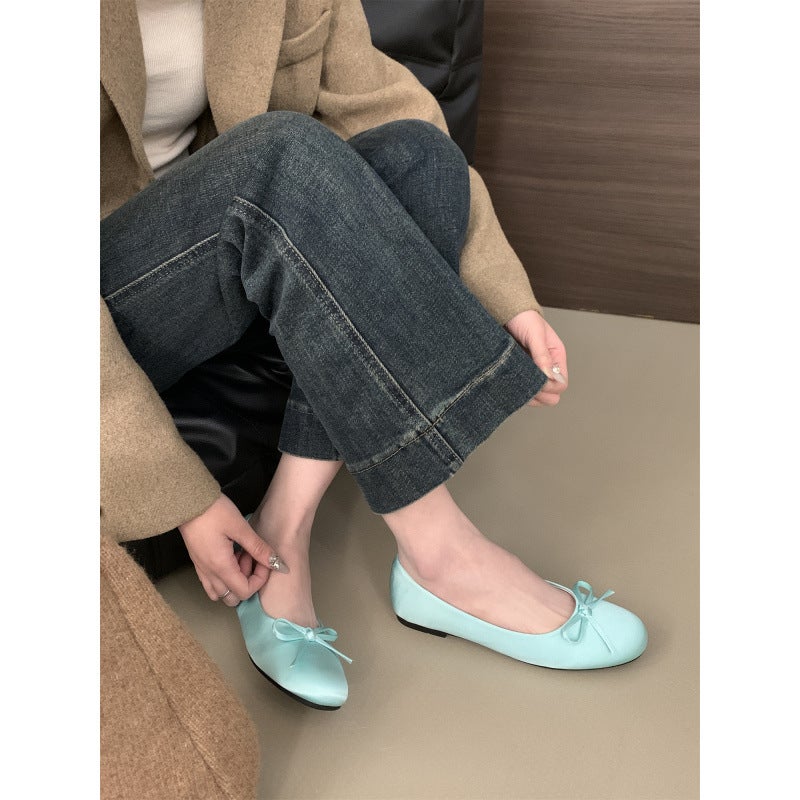 Flat Gentle French Shoes Women'S Shoes 2025 Soft Bottom Shallow Ballet Shoes - Image 2