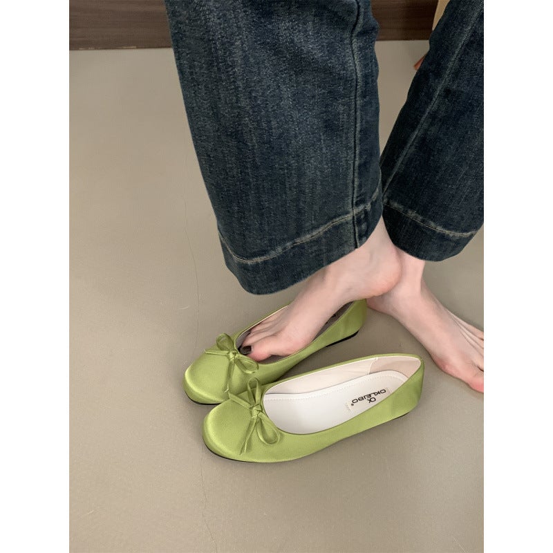 Flat Gentle French Shoes Women'S Shoes 2025 Soft Bottom Shallow Ballet Shoes - Image 4