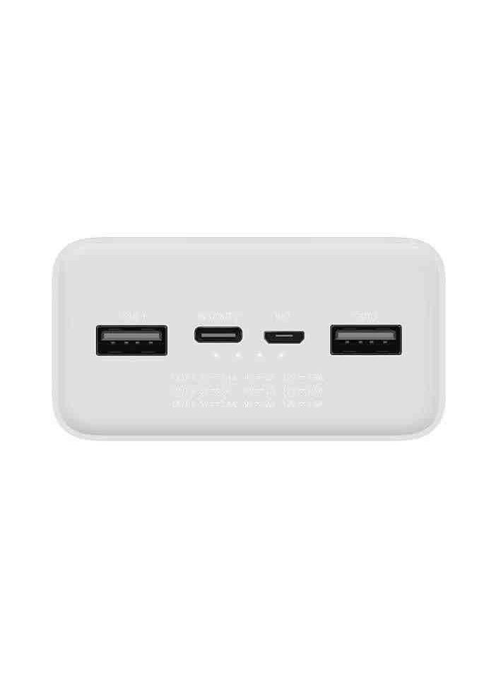 Mi Power Bank 30000mAh PB3018ZM – High-Capacity Portable Power Bank with 3 USB Ports, Type-C Input/Output, 18W Fast Charging – External Battery Charger for Smartphones, Tablets, Laptops & More – Lightweight, Durable & Travel-Ready Backup Power Solution