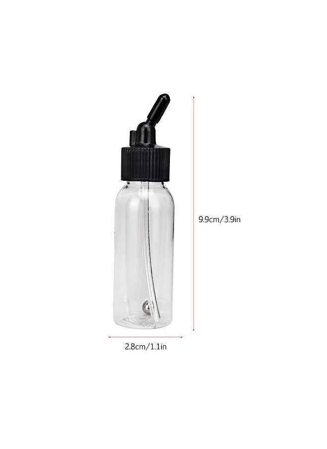 Generic - Box of 10-each 1.2-Ounce(35cc) Airbrush Paint Bottles Jars Pots with Lid Adapter Cap Dual-Action Siphon Feed Air Brush Airbrushing Accessories - Image 1