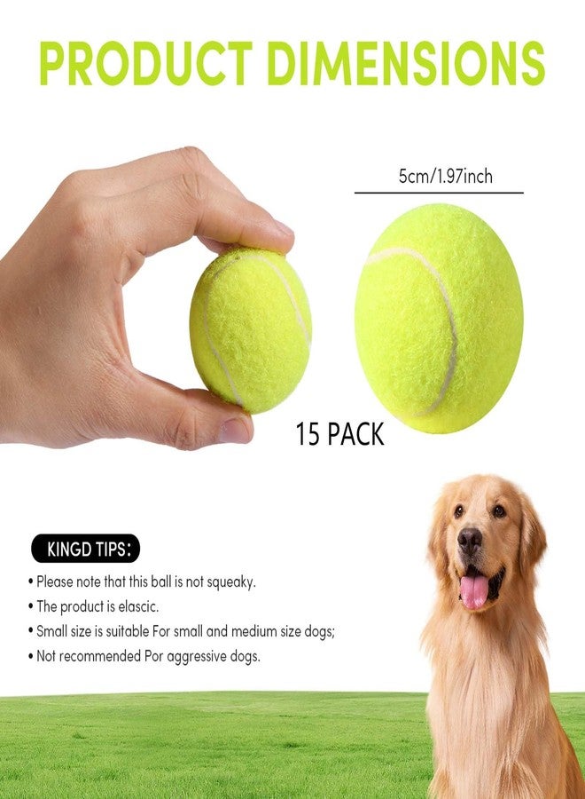 ZIYIZE Mini Tennis Balls, 15 Pack 2 inch Dog Tennis Balls, Easy Catching Pet Playing Ball for 2 inch Dog Ball Launcher - Image 4