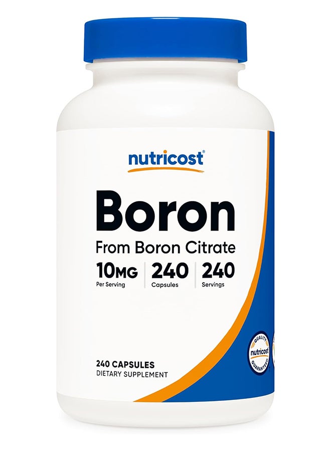 Nutricost Boron Capsules 10 Mg 240 Vegetarian Capsules  - Image 1