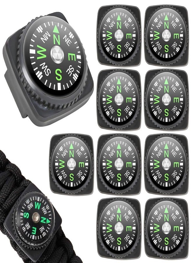PROBEROS® Pack of 10 High Precision Wrist Compass for Directions, 24mm Base Mount Compass Compatible with 21mm Watch Strap, Outdoor Hiking, Camping, Travel, Survival Gear Accessories - Image 1