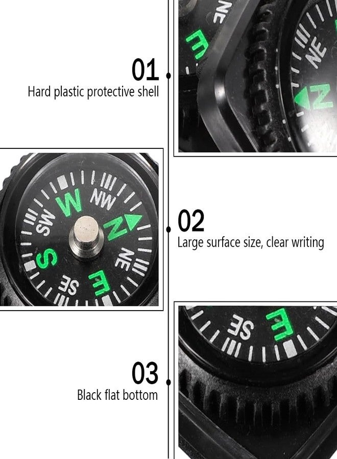 PROBEROS® Pack of 10 High Precision Wrist Compass for Directions, 24mm Base Mount Compass Compatible with 21mm Watch Strap, Outdoor Hiking, Camping, Travel, Survival Gear Accessories - Image 3