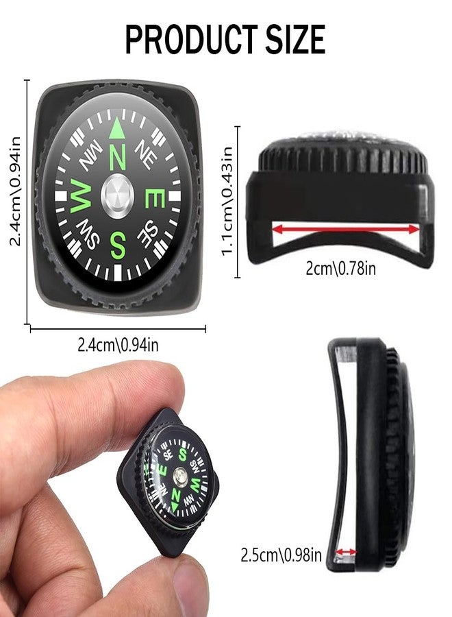 PROBEROS® Pack of 10 High Precision Wrist Compass for Directions, 24mm Base Mount Compass Compatible with 21mm Watch Strap, Outdoor Hiking, Camping, Travel, Survival Gear Accessories - Image 2