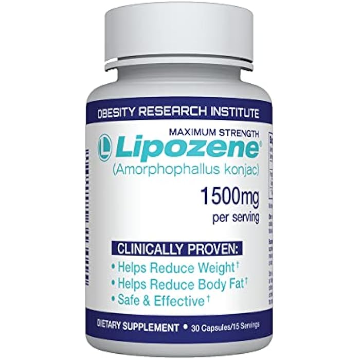 Lipozene Weight-Management Fiber Supplement, 30 Capsules | Non-Stimulant Glucomannan Formula - Image 1