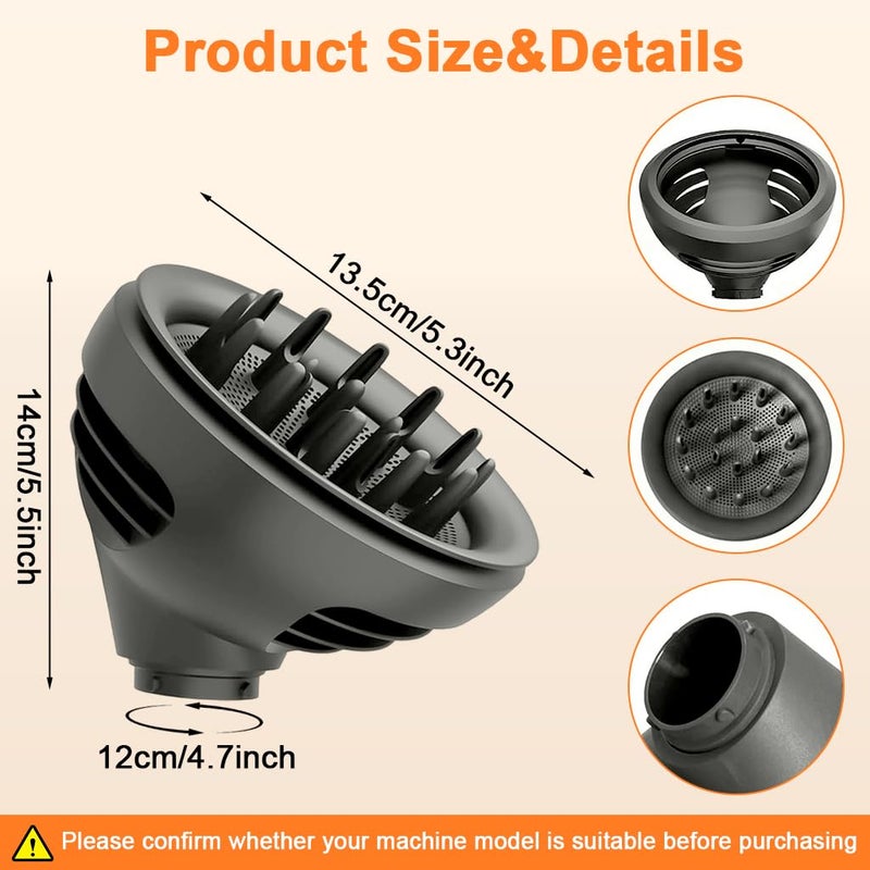 May Create MAYCREATE® Wave Curl Diffuser for Dyson Airwrap Attachment, Dome and Diffuse Mode Diffuser Attachment for Dyson Airwrap HS01/HS05/HS08 for Enhance Curl and Control Wavy Hair - Image 3