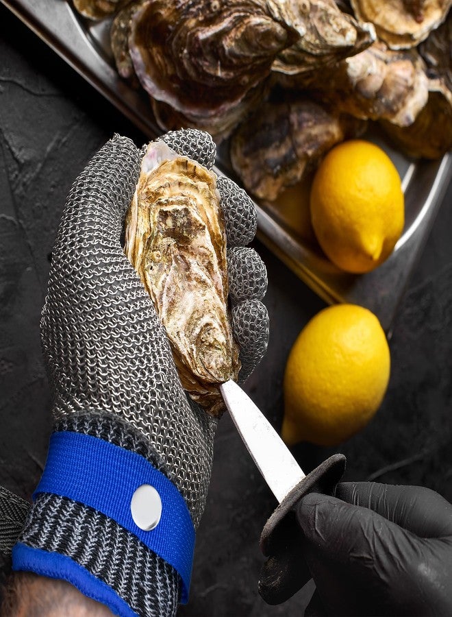ZEEGO ANSI A9 Cut Resistant Glove, Food Grade Stainless Steel Mesh Metal Glove, Suitable for Mandoline, Kitchen Cooking,Butcher Meat Cutting and Oyster Shucking(2 Pairs,Medium Size) - Image 4