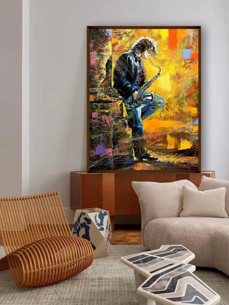 Artsense Painting for wall decoration Abstract wall painting for living room big size painting for home decoration with frameMulticolor30x40 inches76x101 cm