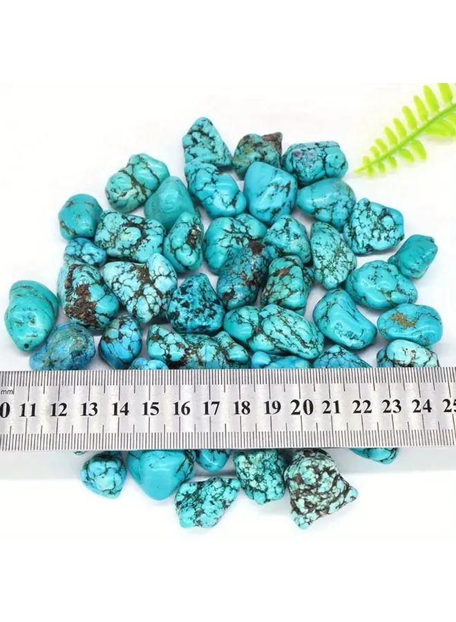 100g Bag Natural Turquoise Tumbled Stones Green Pine Color Aquarium Decor - Image 5