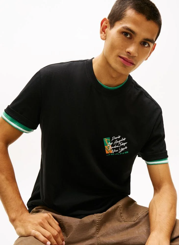 TOMMY JEANS  Signature Back Logo Jersey T-Shirt for Men | Best Price UAE