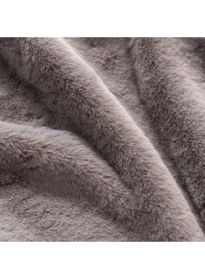 Home Box Lla Ura Rabbit Fur Double Layer King Blanket 220 x 240 cm