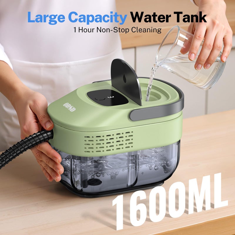 ODSD Steam Cleaner for Home & Car, 3-Level Adjustable Steamer for Cleaning, 15s Heat-Up & 1.6L Large Tank, Handheld Steam Cleaner for Car Detailing, Home, Tile, Grout, Furniture with 15pcs Accessories - Image 4