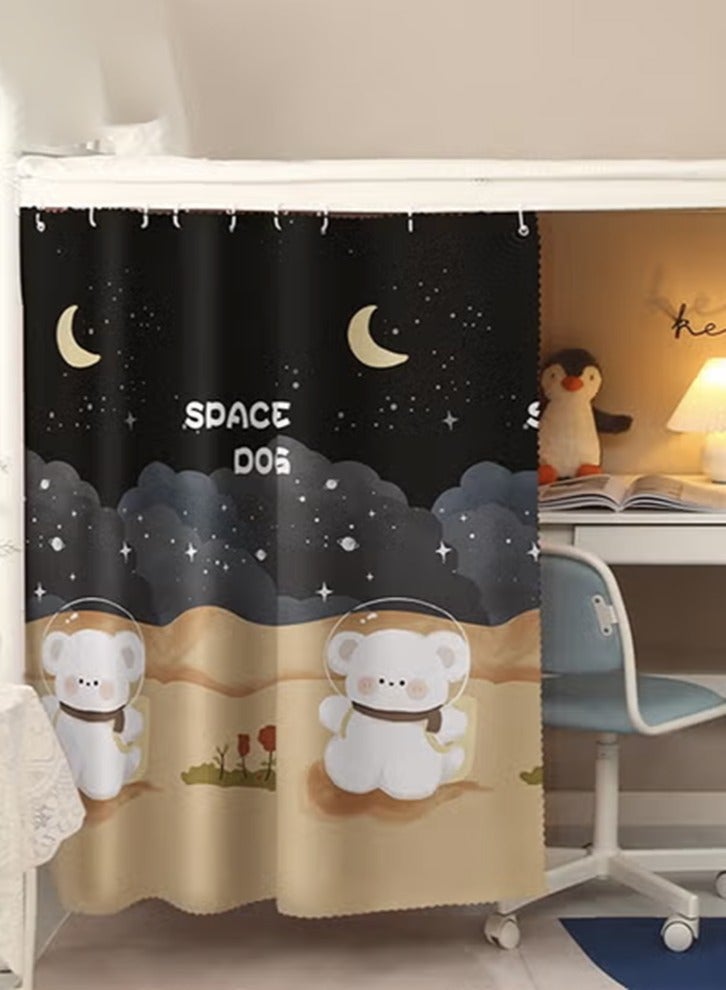 Bottom Bunk Bed Curtains Privacy Curtains Breathable Dustproof Single Bed Blackout Curtains Privacy Cloth Panels Underbed Loft Bed Canopy Tent Curtain Shading Drapes for Dorm Home College 2 Panels - Image 5