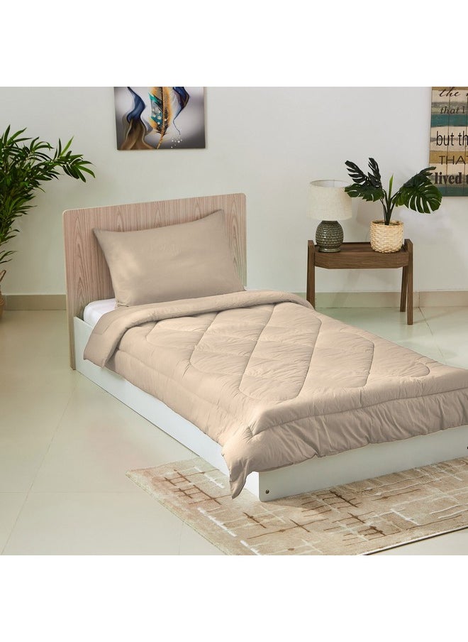 Home Box Ballina 2-Piece Solid Cotton Single Comforter Set 220 x 135 cm  - Image 1