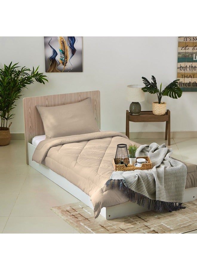 Home Box Ballina 2-Piece Solid Cotton Single Comforter Set 220 x 135 cm  - Image 4