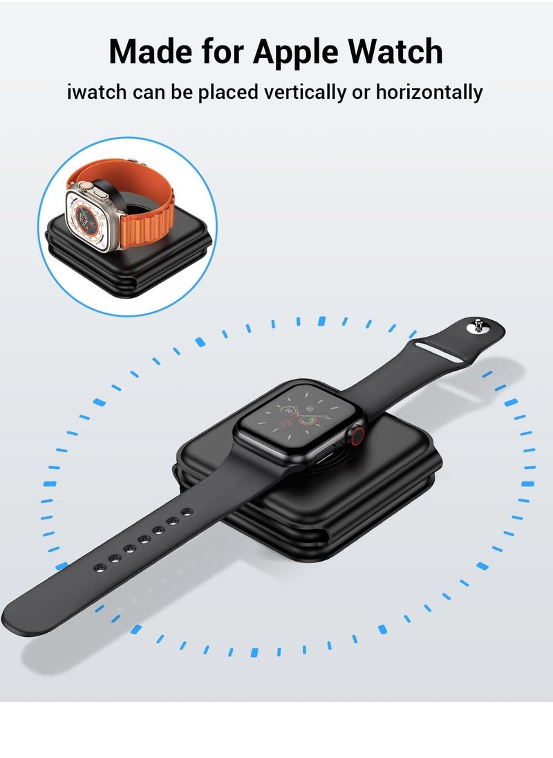 XICEN - 3 in 1 Magnetic Wireless Charger Fast Charging Pad Foldable Phone Smart Watch Charge Station - Image 1