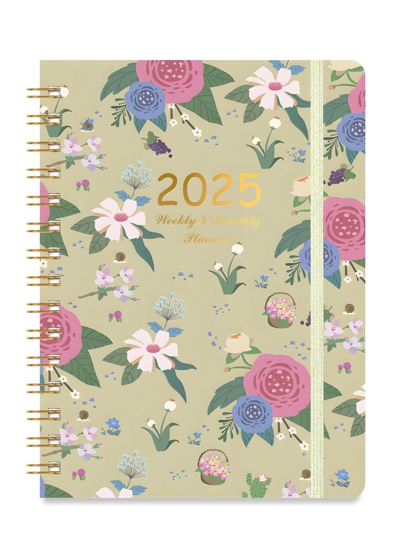 Oasisgalore 2025 Planner，140 Sheets Undated Weekly & Monthly Life Planner with 12 Pieces Stickers  - Image 1