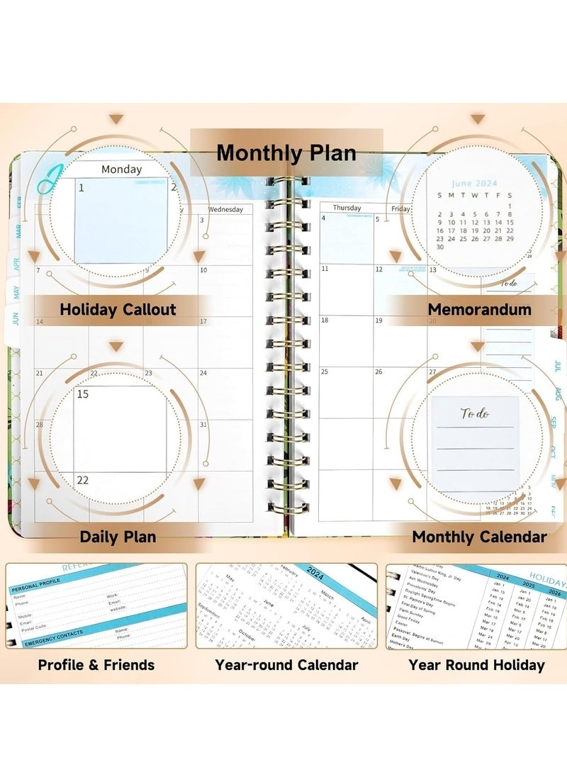 Oasisgalore 2025 Planner，140 Sheets Undated Weekly & Monthly Life Planner with 12 Pieces Stickers  - Image 4