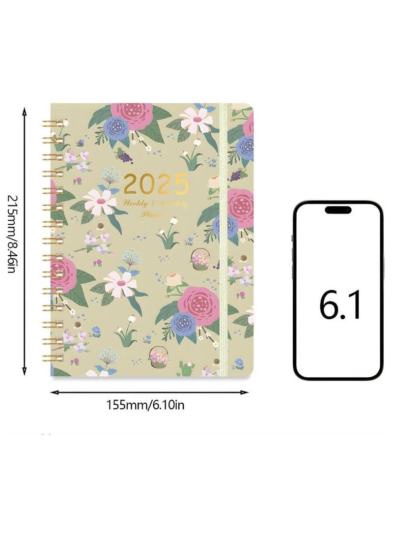 Oasisgalore 2025 Planner，140 Sheets Undated Weekly & Monthly Life Planner with 12 Pieces Stickers  - Image 2